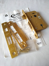 ASEC 2.5" (64mm) Bathroom / Toilet Sashlock, Mortice Door Lock, Brass + fittings