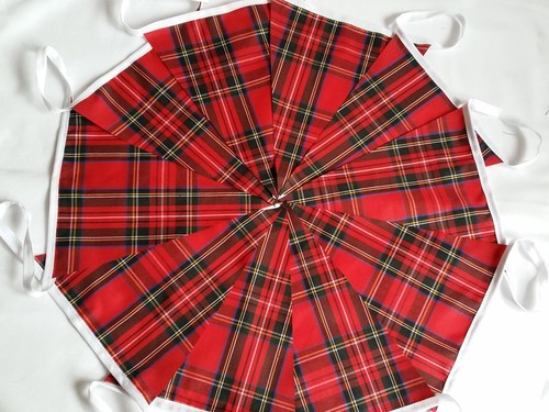 Fabric bunting wedding vintage - bunting,