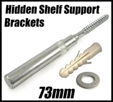 Concealed Hidden Shelf Support Brackets 73mm Invisible Mounting Floating Shelves