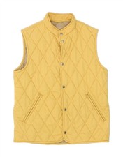 MARINA YACHTING Mens Quilted Gilet IT 48 Medium Yellow Polyester CC27