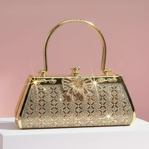 Crystal pearl evening clutch - pearl,
