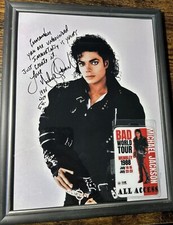 Michael Jackson Signed Framed