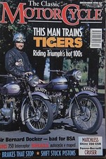 Classic Motorcycle Dec 1995  MATCHLESS 250 & T3, ROYAL ENFIELD 750,TRIUMPH TIGER