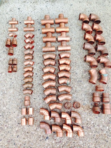 Copper pipe tube fittings 67mm - fittings,