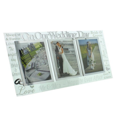 Wedding photo frame mirror - photo, 3d