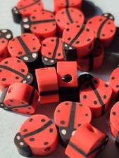 20 red ladybird polymer clay