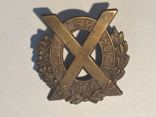 Scottish horse cap badge - horse,