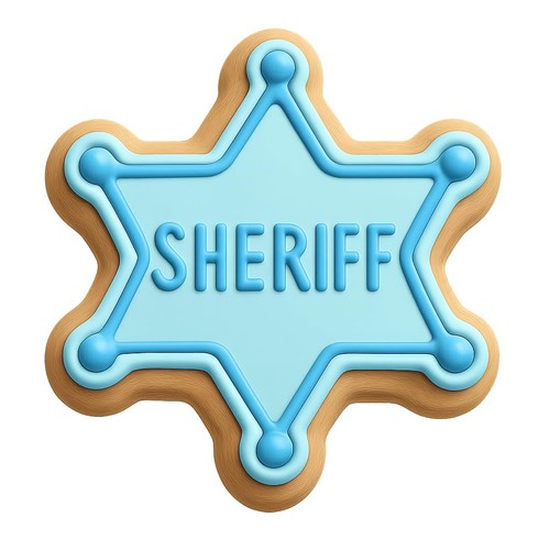 Vintage sheriff badge cookie - sheriff,