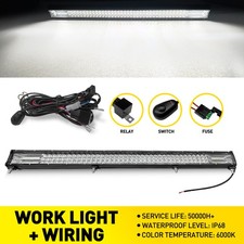 34" INCH Offroad LED Work Light Bar Floodspot Lights Driving Fog Lamp+ Wiring UK