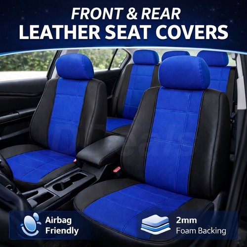 Car seat covers blue black - seat,