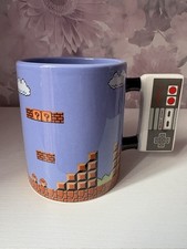 Nintendo Super Mario Paladone Controller Handle Mug 4.5” Retro Gamer Gift Cup