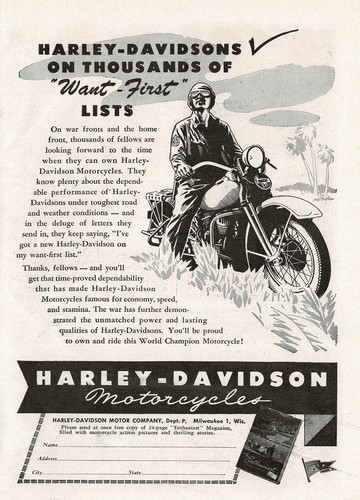 1940s vintage ww2 era harley - 1940s,
