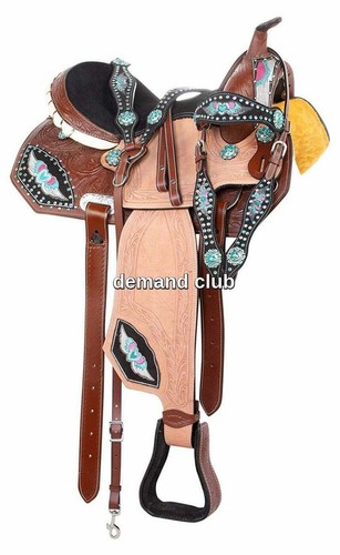 Western leather saddle horse - western,