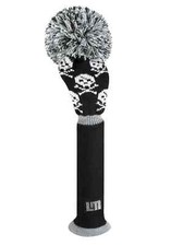 LOUDMOUTH SHIVER ME TIMBERS SKULL BLACK / WHITE POMPOM DRIVER HEADCOVER.