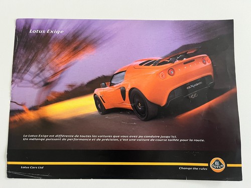 Lotus exige french brochure - lotus, s