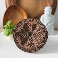 Antique Treen Butter Stamp