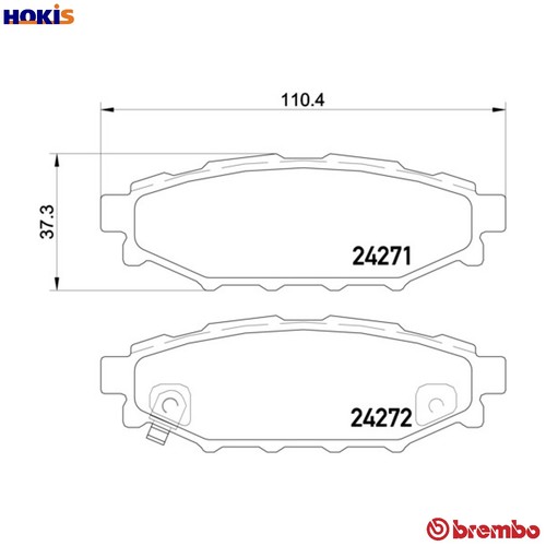 Brake pad set disc - set,