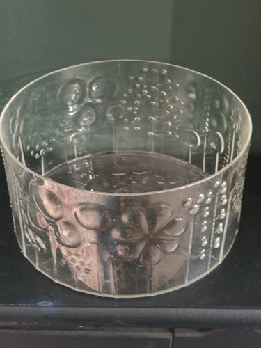 Vintage flora glass bowl 19cm - vintage,