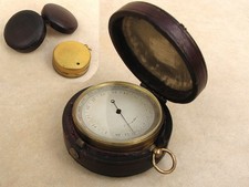 Rare high altitude pocket barometer with 18,000 feet altimeter, circa 1890