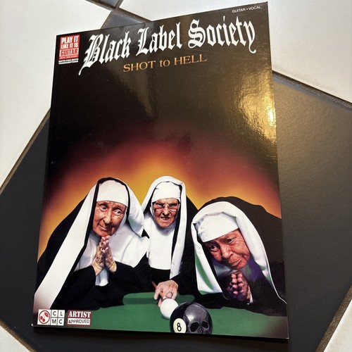 Black label society guitar - label,