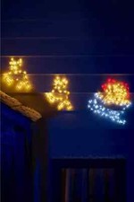 Reindeer santa sleigh animated - reindeer,