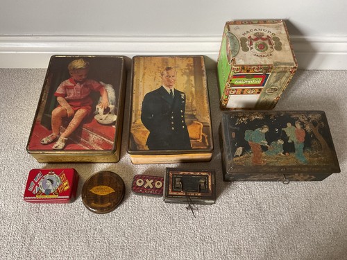 Job lot vintage tins oxo - vintage,