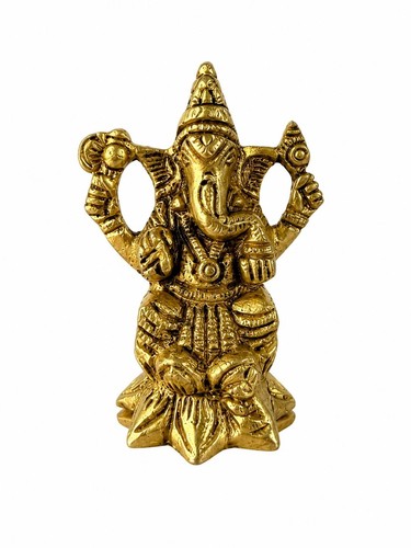 Brass lord ganesha idol - ganesha,