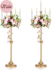 Floor Candlestick Holder Gold