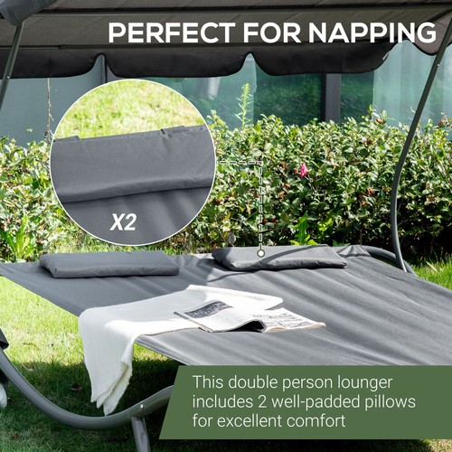 Outsunny garden double hammock - outsunny,