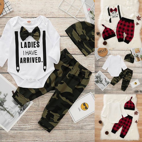 3pcs newborn baby - newborn, bodysuit
