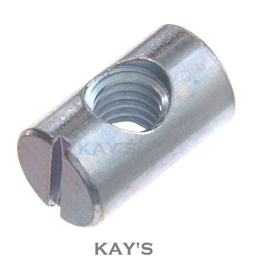 Barrel nuts slotted cross - m6,