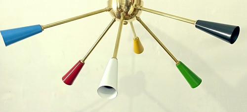 Multicolored arm half - half, flush