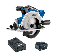 Draper 00594 D20 20V 165mm Brushless Circular Saw + 1 x 3.0Ah Battery TATTY BOX