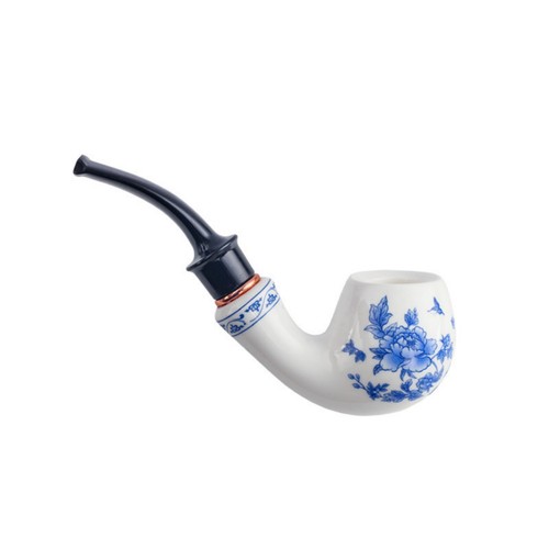 Ceramic tobacco pipe - pipe, blue