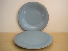 2 x Vintage Habitat Blue Loft 11 Inch Dinner Plates Made in Japan - MORE AVAIL.