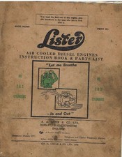LISTER HA2 HA3 HB2 HB3 INDUSTRIAL DIESEL ENGINE INSTRUCTION MANUAL & PARTS LIST