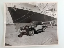 1961 Original Vintage Photo ROLLS ROYCE 20HP CABRIOLET AND SHIP BEECHMORE