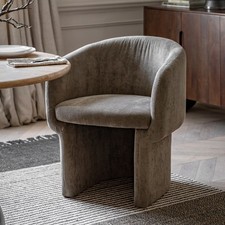 Arighi Bianchi Walcot Shitake Grey Cord Dining Chair RRP £910