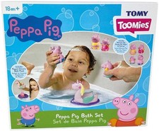 Peppa Pig Bath Time Toy Set – 4 Figures + Unicorn Float – Tomy Toomies – New
