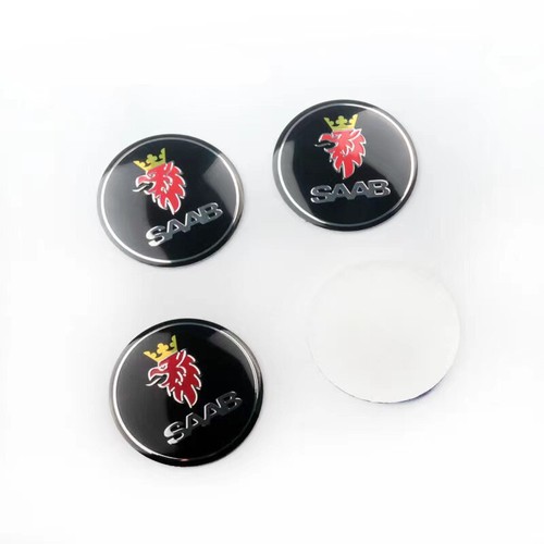 65mm black saab logo - 4x,