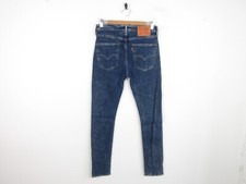 Levi's 519 Jeans Mens Dark Blue Zip Fly Slim Skinny Trousers Size W32" L30"