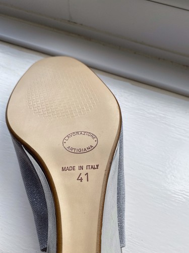 Ladies silver wedge - hb,
