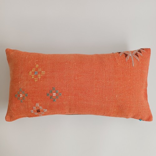 Moroccan cactus silk cushion - cactus,