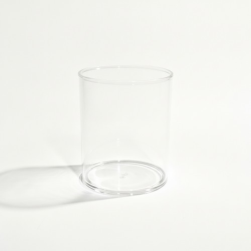 Clear acrylic vase - flat, base