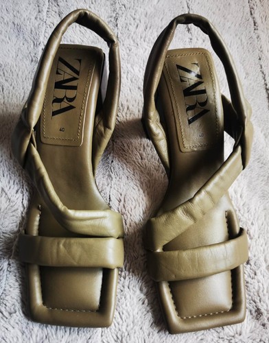 Zara khaki olive green leather - khaki/olive,
