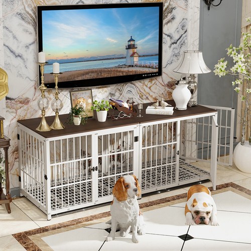 Large wooden dog - dog, crate