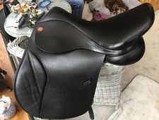 Kent & Masters GP saddle adjustable gullet black leather 17.5 in vgc.