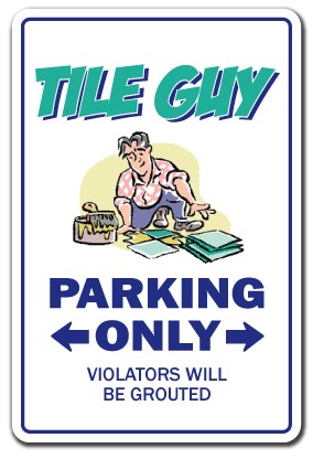 Tile guy sign decals - guy,