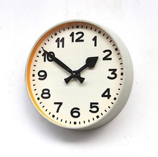 BUERK slimline 1960s Vintage Wall Clock Midcentury Retro Industrial Factory