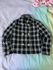 girls black and white jacket